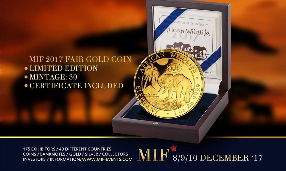 Maastricht International Fair - MIF 2017 Fair Zilver - Gouden Olifant Munt – Limited Edition - Goud