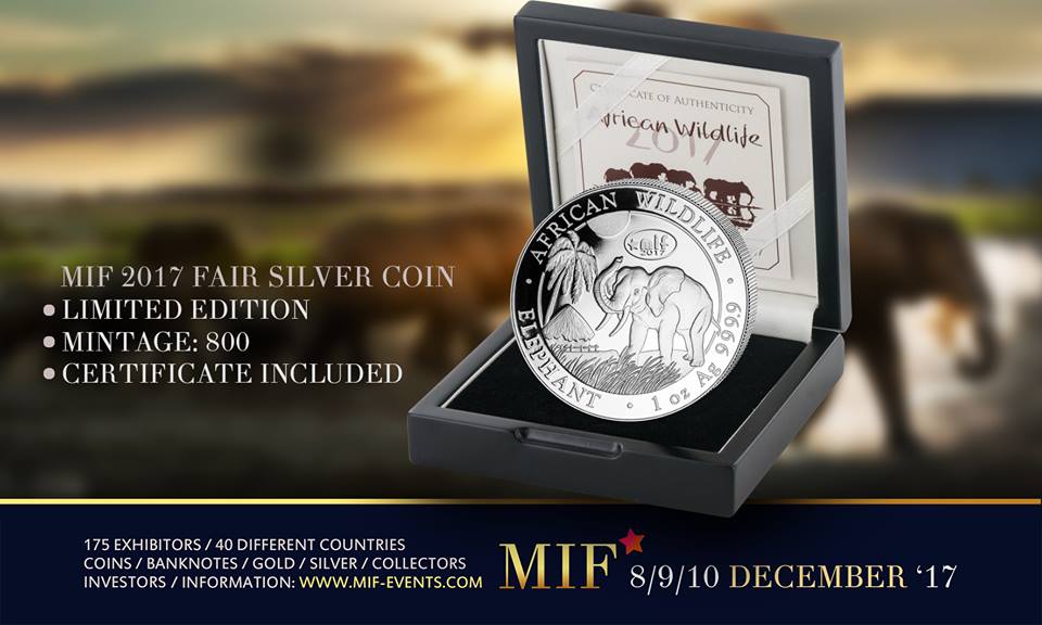 Maastricht International Fair - MIF 2017 Fair Zilver - Gouden Olifant Munt – Limited Edition - Zilver