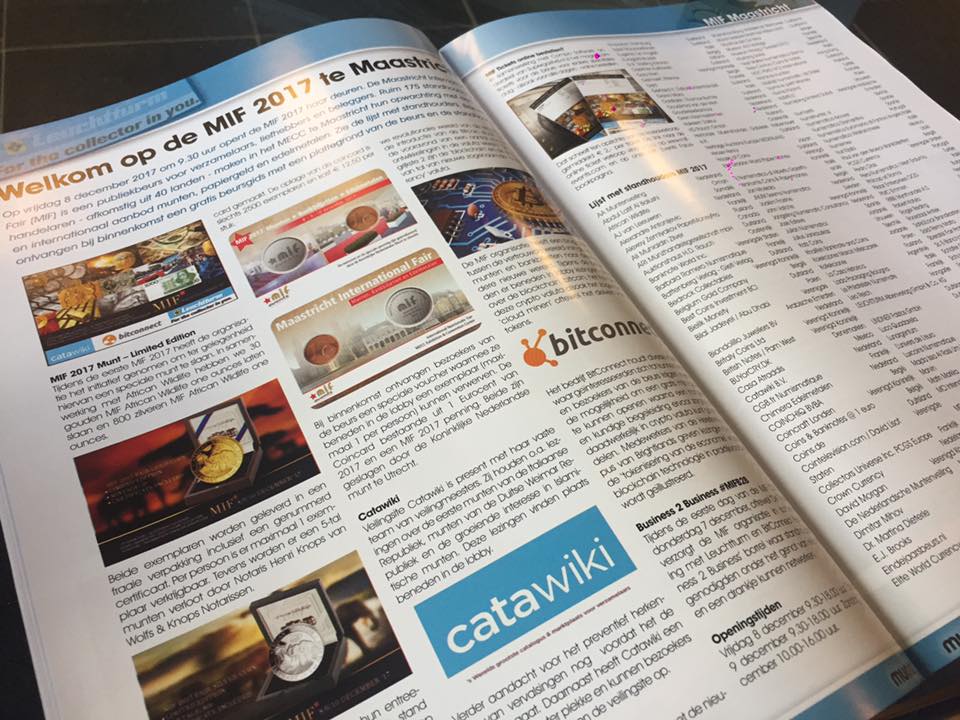 Nice article on the MIF Fair in the Dutch magazine Muntkoerier